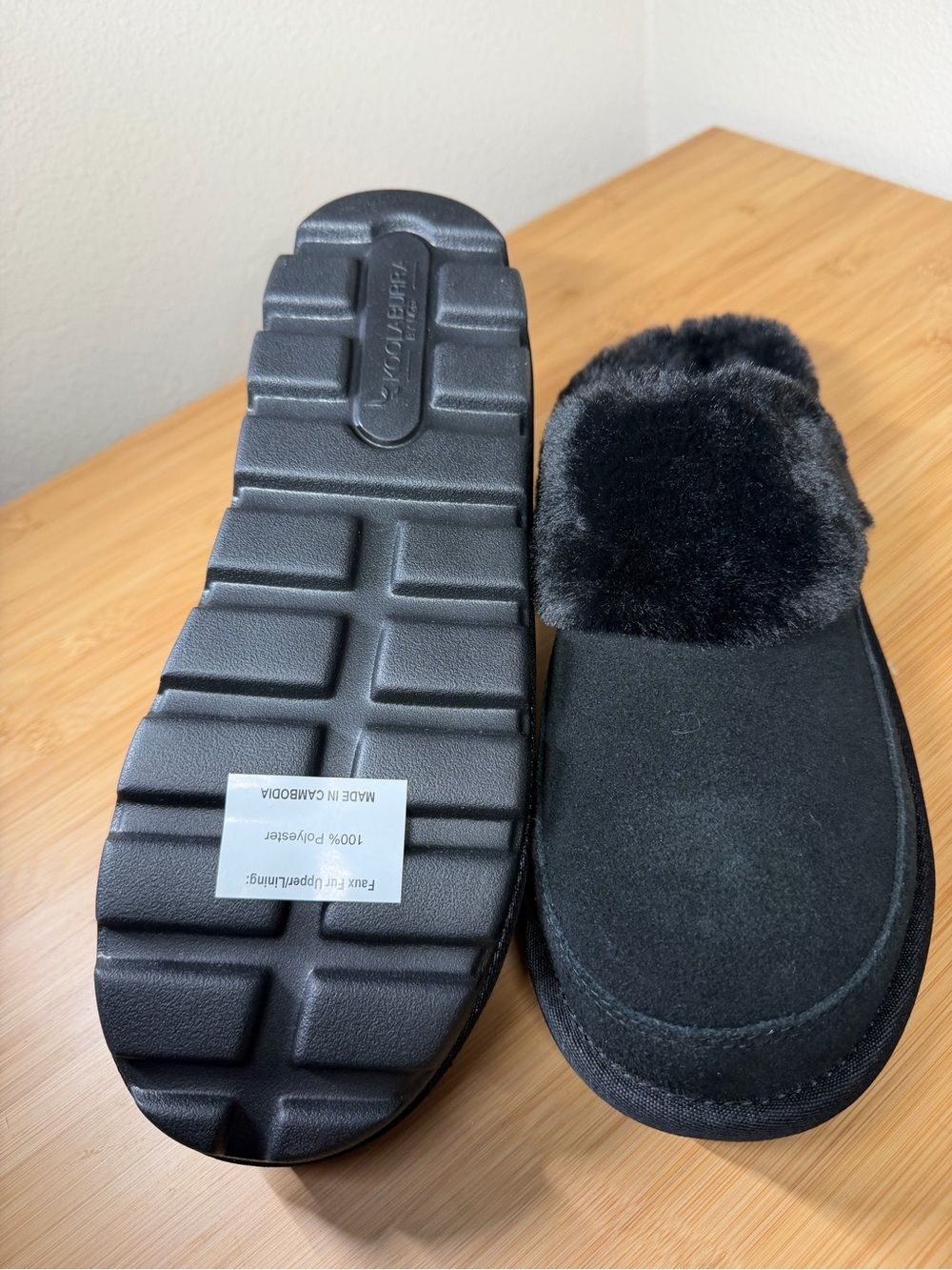 UGG Koolaburra Women’s Black Tizzey Sherpa-lined Faux-Fur Slip-On Mule Sz 10 NIB - Picture 8 of 9